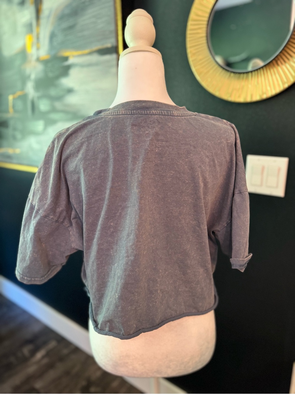 Vintage Ford Racing Graphic Tee Size Large |Oversized Distressed Cropped T-Shirt - Picture 3 of 5